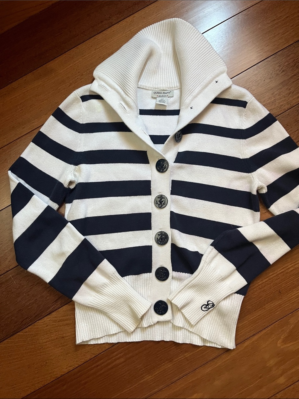 EUC Y2K Guess Jeans Sailor Cardigan